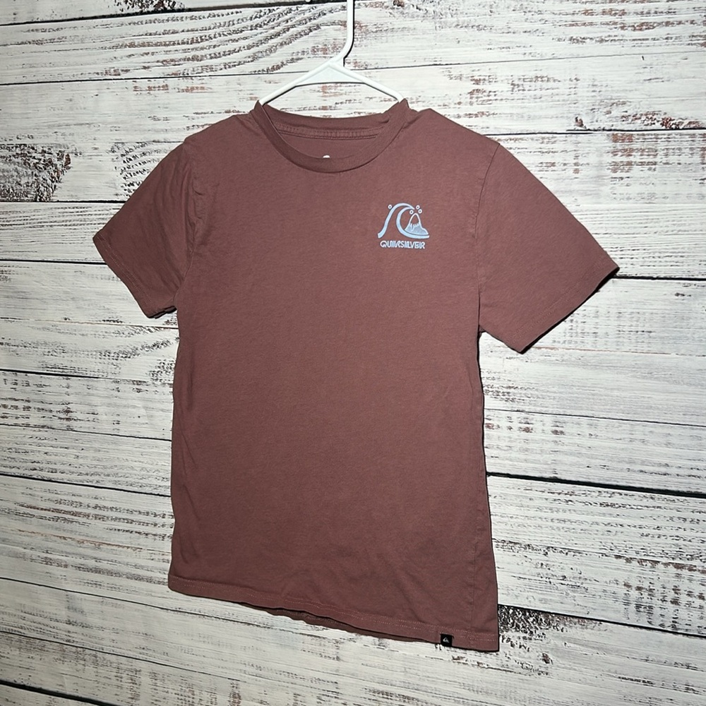 Quiksilver Boy's Omni Checked Logo Short Sleeve Tee Large 14/16 - Picture 4 of 15
